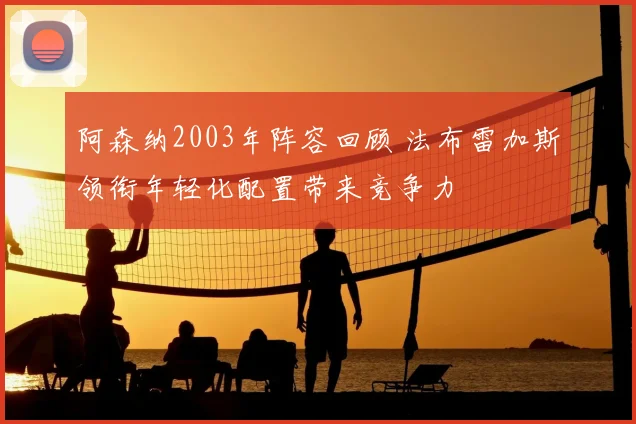 阿森纳2003年阵容回顾 法布雷加斯领衔年轻化配置带来竞争力